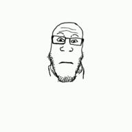 animated arm closed_mouth dance glasses neutral soyjak stubble subvariant:neutralplier variant:markiplier_soyjak // 720x720 // 882.9KB