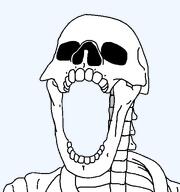 bone open_mouth ribcage series:skeletonjaks skeleton skull soyjak template transparent_background variant:isaac // 533x567 // 11.7KB