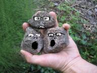 3soyjaks glasses irl_background open_mouth rock soyjak trend:soyjak_trio variant:gapejak variant:markiplier_soyjak variant:tony_soprano_soyjak // 1000x750 // 1.5MB