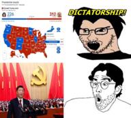 2024_presidential_election 2soyjaks china communism election glasses hair hasan_piker irl looking_to_the_left map open_mouth stubble teeth text united_states variant:soyak variant:unknown xi_jinping // 934x843 // 738.4KB