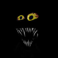 ao_oni bloodshot_eyes edit gimp_(photo_manipulation_program) jartycuck kuro_oni nigger open_mouth teeth variant:bernd // 512x512 // 41.0KB