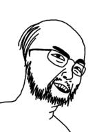 balding glasses hair open_mouth soyjak stubble variant:unknown // 1080x1323 // 61.2KB