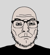 bald black_shirt glasses grey_background pale_skin stubble variant:uncjak // 900x1000 // 53.4KB