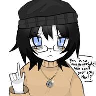 avengers beanie black blue_eyes cute cute_girl female girl glasses hair soy soylent soylent_(cacao) variant:soytan white_skin woman // 434x436 // 53.2KB