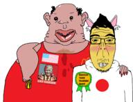 amerimutt blush cat_ear donald_trump flag:japan flag:united_states hand_on_shoulder japan wholesome yaoi // 1294x994 // 288.1KB