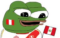 amphibian clothes flag flag:peru frog green_skin happy lips nas:pepe open_mouth pepe_the_frog peru peruvian peruvian_soccer_shirt subnas:apu umbro // 803x520 // 47.0KB