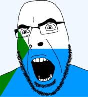 flag flag:khabarovsk_krai full_head glasses hair khabarovsk_krai krai looking_to_the_right open_mouth russia soyjak stubble teeth text transparent transparent_background variant:cobson // 721x789 // 24.7KB