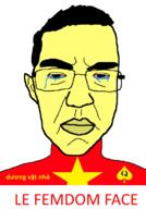 asian bbc clothes crying cuck ear femdom femdomcuck flag hair queen_of_spades small_eyes soyjak subvariant:patrick text thick_eyebrows variant:chudjak vietnam vietnamese yellow_skin // 550x791 // 104.5KB