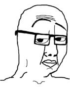 bald closed_mouth glasses merge neutral raised_eyebrow smug splice unbothered variant:chudjak variant:smugjak // 645x870 // 2.1MB