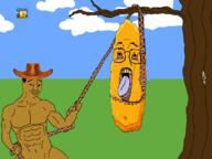 Gegagedigedagedago chicken_nugget cowboy_hat hanging max_design_pro max_design_pro_nugget tranny tree variant:bernd variant:chudjak // 960x718 // 102.5KB