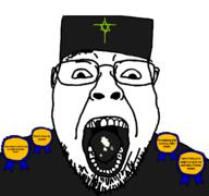 award christianity hair jesus open_mouth orthodox_priest soyjak stubble text variant:bernd // 1255x1175 // 97.0KB