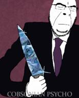 american_psycho clothes knife movie patrick_bateman poster suit variant:cobson variant:impish_soyak_ears // 667x829 // 2.1MB