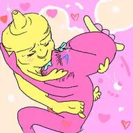 background banana_split_ice_cream kissing mustard mustard_(user) pink quote subvariant:condiment subvariant:wholesome_soyjak variant:feraljak variant:gapejak wholesome // 255x255 // 90.6KB