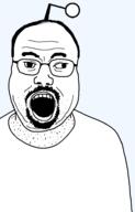 antenna balding beard glasses open_mouth template transparent_background variant:tvjak // 610x954 // 20.7KB