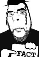 clothes fact glasses hair hand hat holding_object judaism kike looking_at_you mustache neutral sign soyjak stubble text variant:cobson // 775x1127 // 19.5KB