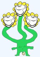 3heads flowey monster raar undertale variant:impish_soyak_ears // 2269x3246 // 331.3KB