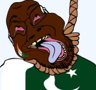 bloated brainlet brown_skin dead deformed distorted flag:india flag:pakistan hanging nigger paki pakistan queen_of_spades shitskin suicide tongue variant:bernd yellow_sclera yellow_teeth // 1677x1569 // 452.8KB