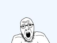angry bald beard glasses open_mouth soyjak teeth transparent_background variant:skitjak white_skin // 1000x750 // 62.2KB