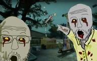2soyjaks arm black_sclera glasses hand left_4_dead_(series) left_4_dead_2 looking_at_you mustache open_mouth pipe_bomb pointing soyjak stubble valve variant:two_pointing_soyjaks video_game whispering_oaks yellow_eyes zombie // 680x426 // 46.9KB