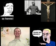 aaron_bushnell acne angry european_union jesus jesus_bvll martyrdom op_is_a_retarded_lazy_faggot_for_not_tagging_his_own_shit sad trend:aryan variant:chudjak yukio_mishima // 3264x2667 // 1.6MB