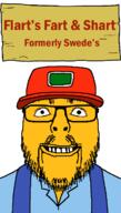 clothes glasses hat mustache overalls sign smile sneed soyjak stubble variant:flartson // 410x724 // 41.4KB