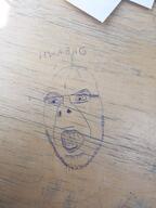 angry drawing glasses he_will_always_be_a_gem irl open_mouth redraw soyjak stubble text variant:cobson // 3472x4624 // 4.1MB