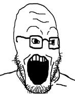 glasses merge open_mouth series:fusionjaks soyjak stubble variant:markiplier_soyjak variant:soyak // 600x782 // 24.8KB