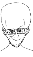 cartoon drawn dreamworks glasses megamind movie nuvariant smile smug soyjak variant:megajak white_background // 819x1406 // 25.3KB