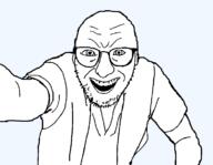 arm clothes glasses smile soyjak stubble template transparent_background variant:walmartjak walmart // 750x583 // 15.1KB