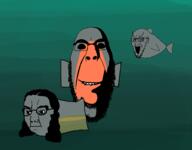 2soyjaks biting_lip bloodshot_eyes chud crying drawn_background female fish glasses grey_skin hair open_mouth shadow stubble subvariant:female_chudjak subvariant:hornyson variant:chudjak variant:cobson variant:soyak water // 1600x1252 // 54.9KB