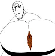 ass butt cado looking_at_you meta:pornographic_content neutral subvariant:neutralplier turned_head variant:markiplier_soyjak // 1268x1290 // 183.8KB