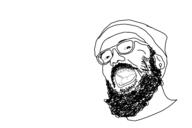 beanie beard ear earring glasses mustache open_mouth variant:unknown // 2560x1707 // 628.4KB