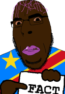 big_lips black_skin clothes congo fact flag:congo holding_sign makeup pink_hair series:countryaryan_gem! vantablack variant:cobson // 772x1125 // 79.8KB