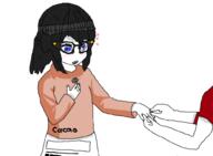 2soyjaks arm avengers beanie blue_eyes blush clothes dress eyelashes female glasses hair hand happy hat heart long_hair marriage nails nate necklace no_nose open_mouth ring soy soyjak soylent_(cacao) teeth variant:soytan white_background white_skin // 1000x733 // 29.5KB