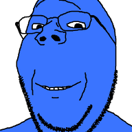 blue glasses smile soyjak stubble subvariant:wholesome_soyjak variant:gapejak // 600x800 // 22.0KB