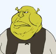 angry bald brown_eyes ear fat green_skin ogre shrek variant:meximutt vest // 888x849 // 39.9KB