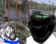 beard bloodshot_eyes clothes crying dead ear glasses hair hamas hanging hat irl_background isis islamic_state israel judaism kippah large_nose mustache open_mouth palestine purple_hair rope soyjak stubble tongue tranny variant:bernd variant:impish_soyak_ears yellow_teeth // 1086x869 // 1.1MB