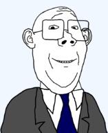 bald clothes ear glasses necktie smile soyjak suit template transparent_background variant:protestantjak // 726x888 // 20.7KB