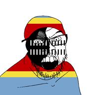 angry country eswatini flag glasses jacksepticeye looking_at_you mustache open_mouth soyjak stubble teeth variant:feraljak youtube // 1500x1500 // 32.3KB