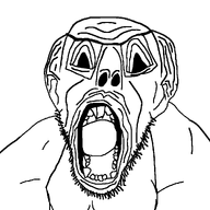 beard big_ears ear glasses monkey mouth open_mouth stubble subvariant:goriollgol subvariant:olgolstein teeth variant:cobson variant:monkeyjak // 1052x1052 // 75.8KB