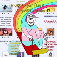 agugu catalog everyone_i_don't_like_is_hitler furry lgbt log mymy ongezellig orange_hair phone phonefag qa_(4chan) rainbow sharty_culture sleigh subvariant:neutralplier text tomoko tranny troonslop variant:bernd variant:markiplier_soyjak // 1280x1280 // 1.2MB