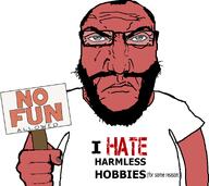 angry arm beard body clothes fun glasses hand i_hate looking_at_you meta:tagme punisher_face rage red_skin sign soyjak stubble subvariant:science_lover text variant:markiplier_soyjak // 950x847 // 159.6KB