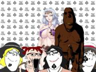 arm bbc biting_lip black_skin brown_hair creepy distorted evil fat foot full_body genitalia glasses hair hand leg nipple nsfw ominous penis qa_(4chan) queen_of_spades rape_(tobacco) red_eyes red_hair shadow smile sobot soyjak stubble subvariant:hornyson testicles variant:cobson vein yellow_hair yellow_teeth // 1024x768 // 431.5KB