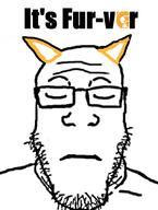 closed_eyes closed_mouth frown furry glasses its_over sad soyjak stubble text variant:markiplier_soyjak // 800x1060 // 218.3KB