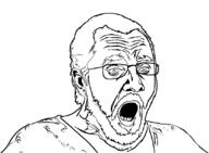 beard clothes ear glasses hair open_mouth soyjak variant:unknown // 834x614 // 31.0KB