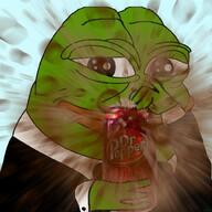 amphibian dr_pepper frog nas:pepe pepe_the_frog soda spill spray suit_and_tie