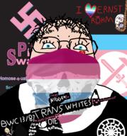 1488 2soyjaks aids anime bleached bloodshot_eyes blue_eyes brenton_tarrant bwc crying discord ernst_rohm femboy flag flag:transgender_pride_flag flag:unoffical_femboy_flag gay glasses gun hair heart hyperborea mask mlm muhammad multiple_soyjaks nazism nigger open_mouth pedophile pink_swastika queen_of_hearts rifle rope skull skull_mask sonnenrad soyjak stransserism stubble swastika tattoo tranny trans_rights umlaut variant:bernd variant:gapejak vest white_skin yellow_hair // 2014x2164 // 2.2MB