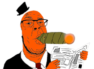 cigarette clothes hat necktie newspaper orange_skin suit suit_and_tie top_hat variant:suckinjak // 584x427 // 220.1KB