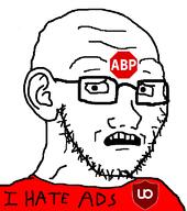 adblock_plus adblocker clothes ear glasses i_hate scared soyjak stubble subvariant:soyak_(concerned) text tshirt ublock variant:soyak // 680x768 // 42.2KB