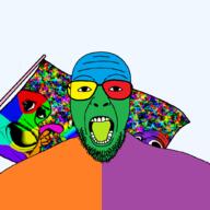 beard clothes colorful flag glasses looking_at_you open_mouth soyjak template transparent_background variant:holdjak variant:patriotjak variant:smugjak // 1023x1023 // 356.0KB